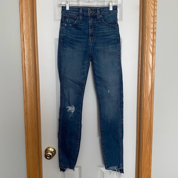 Madewell Curvy High-Rise Skinny Jeans: Drop Step-Hem Edition Size 24 - Picture 2 of 13